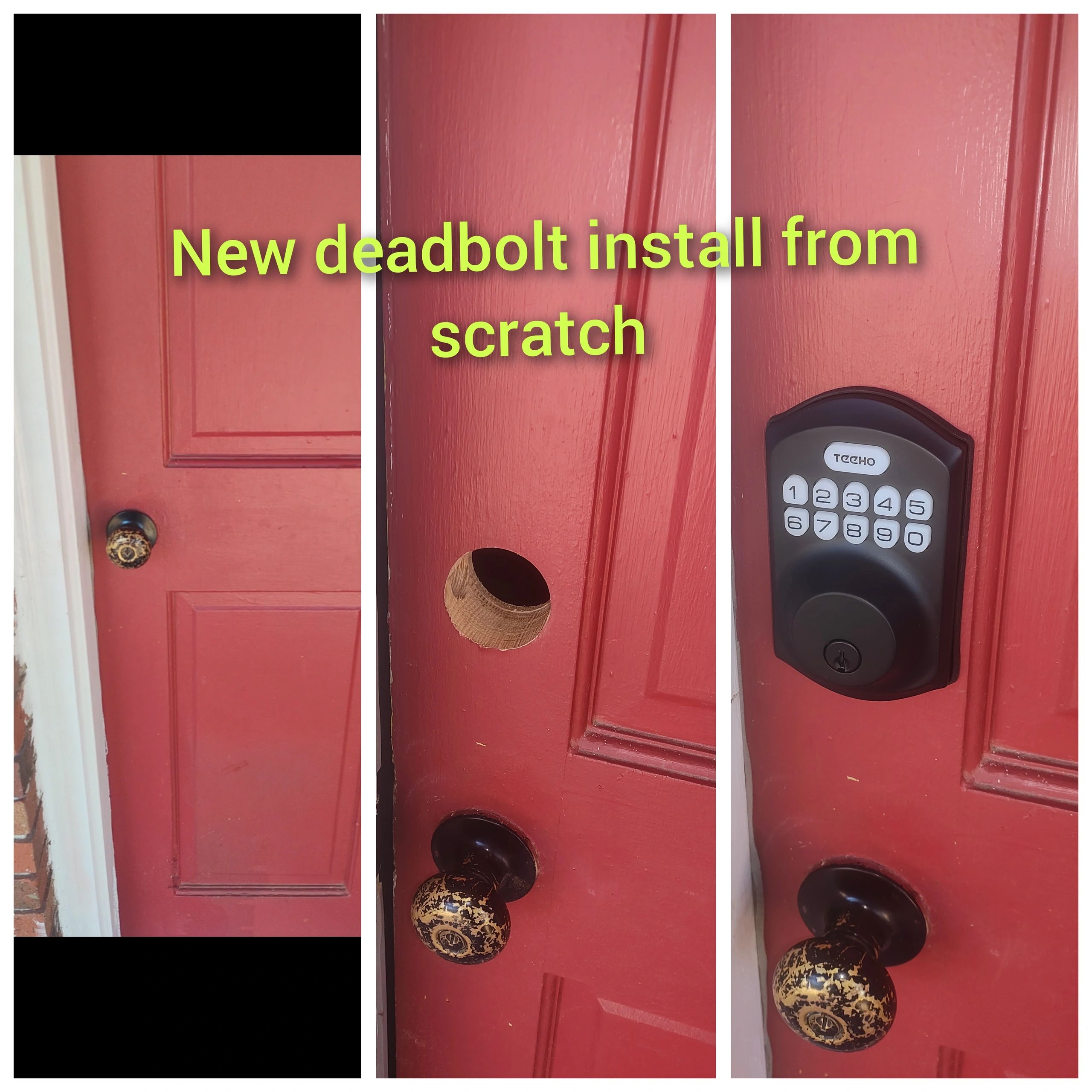 New deadbolt installation by Lock City